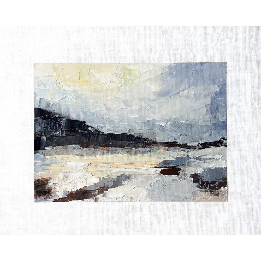 8x10 Original Seascape Oil Painting Modern Impressionist Contemporary Art Signed